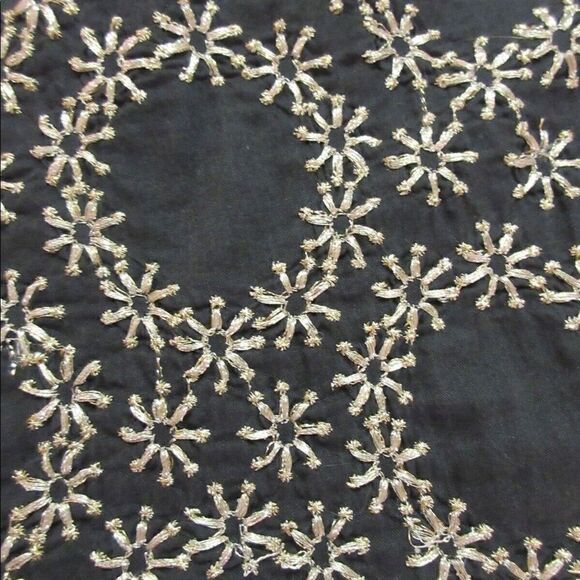 Anthropologie tank by HWR navy w/metallic threads Large - Picture 4 of 7